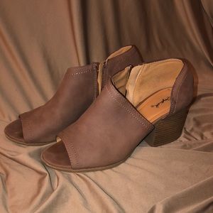 Open toed bootie sandals